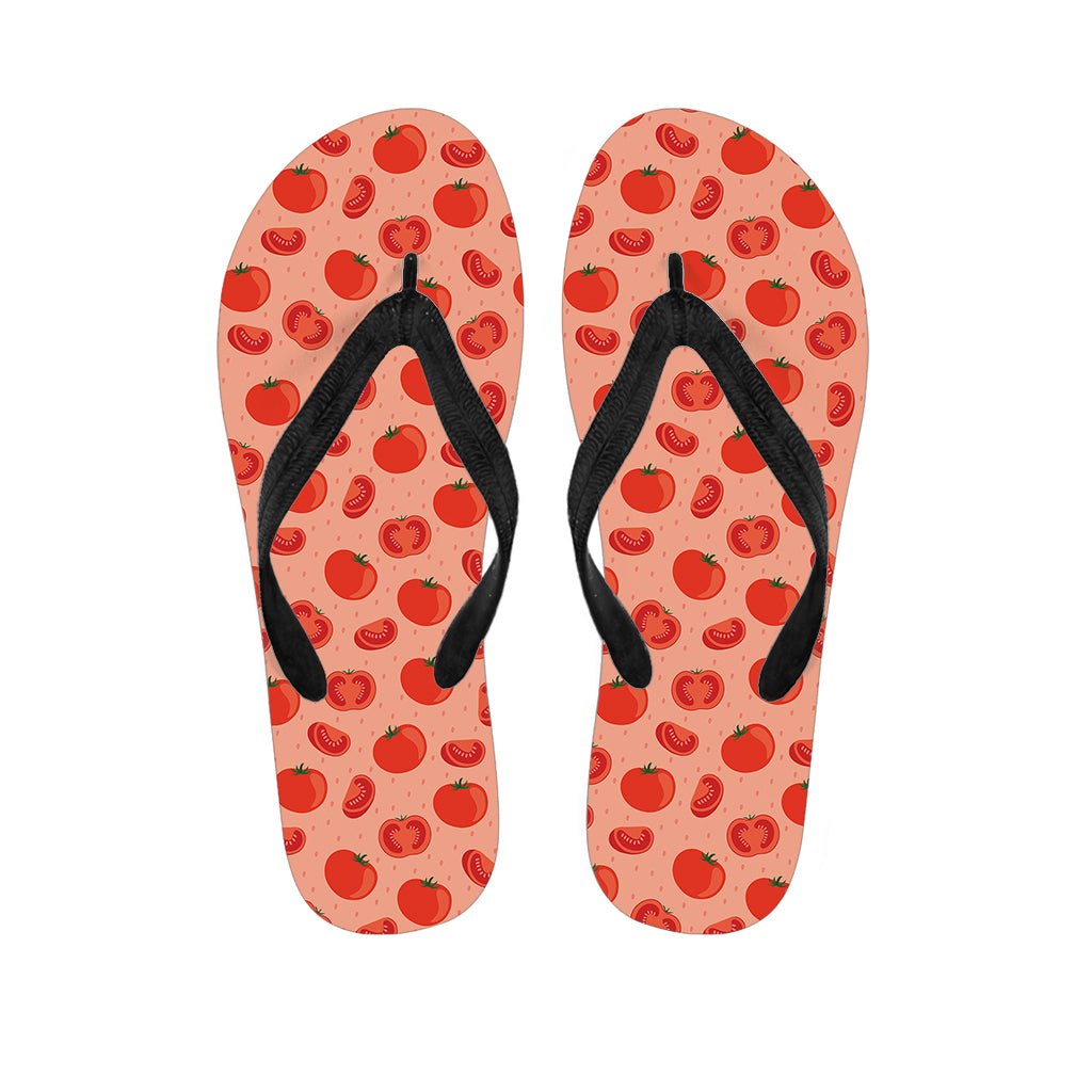 Cute Tomato Pattern Print Flip Flops