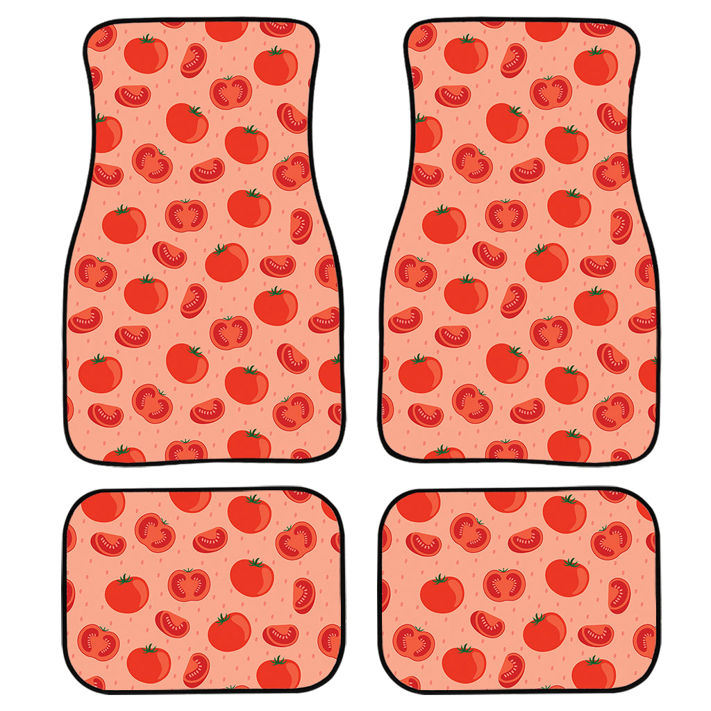 Cute Tomato Pattern Print Front and Back Car Floor Mats