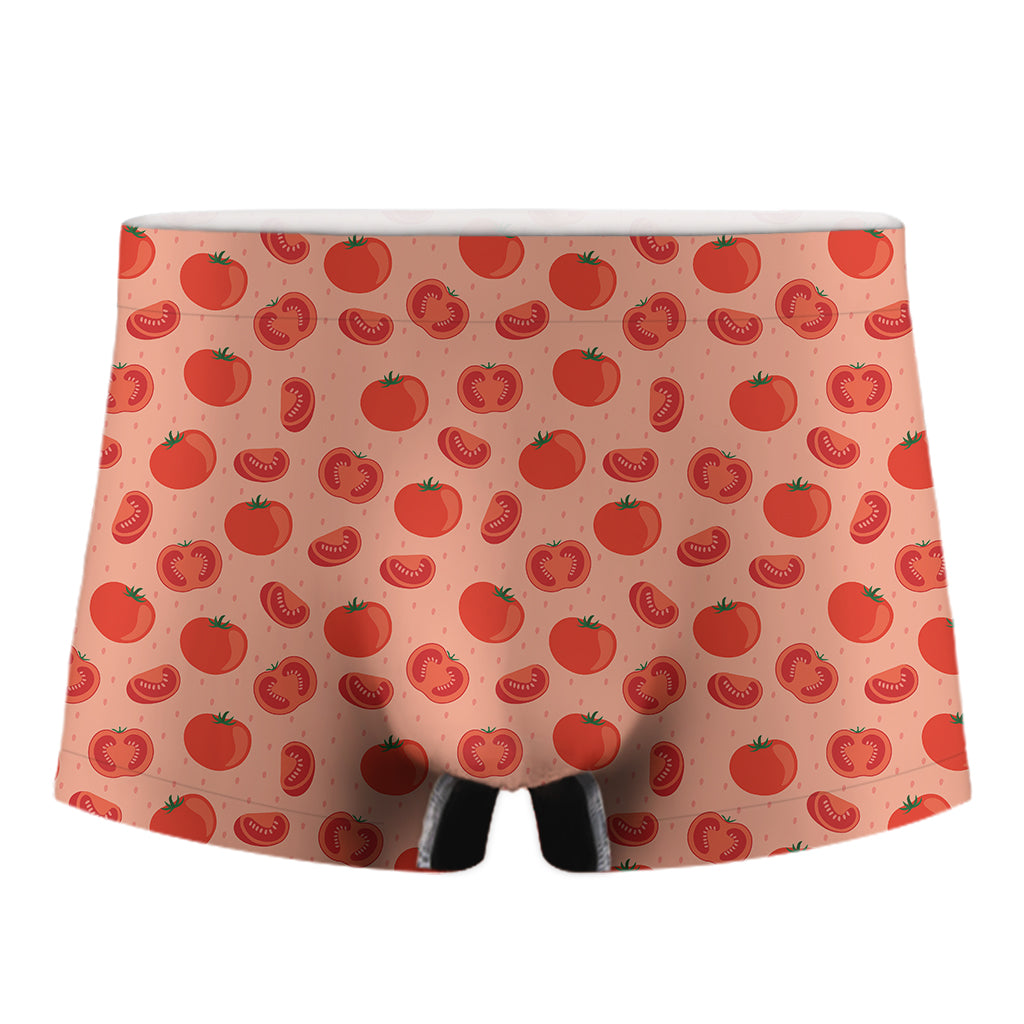 Cute Tomato Pattern Print Men's Boxer Briefs