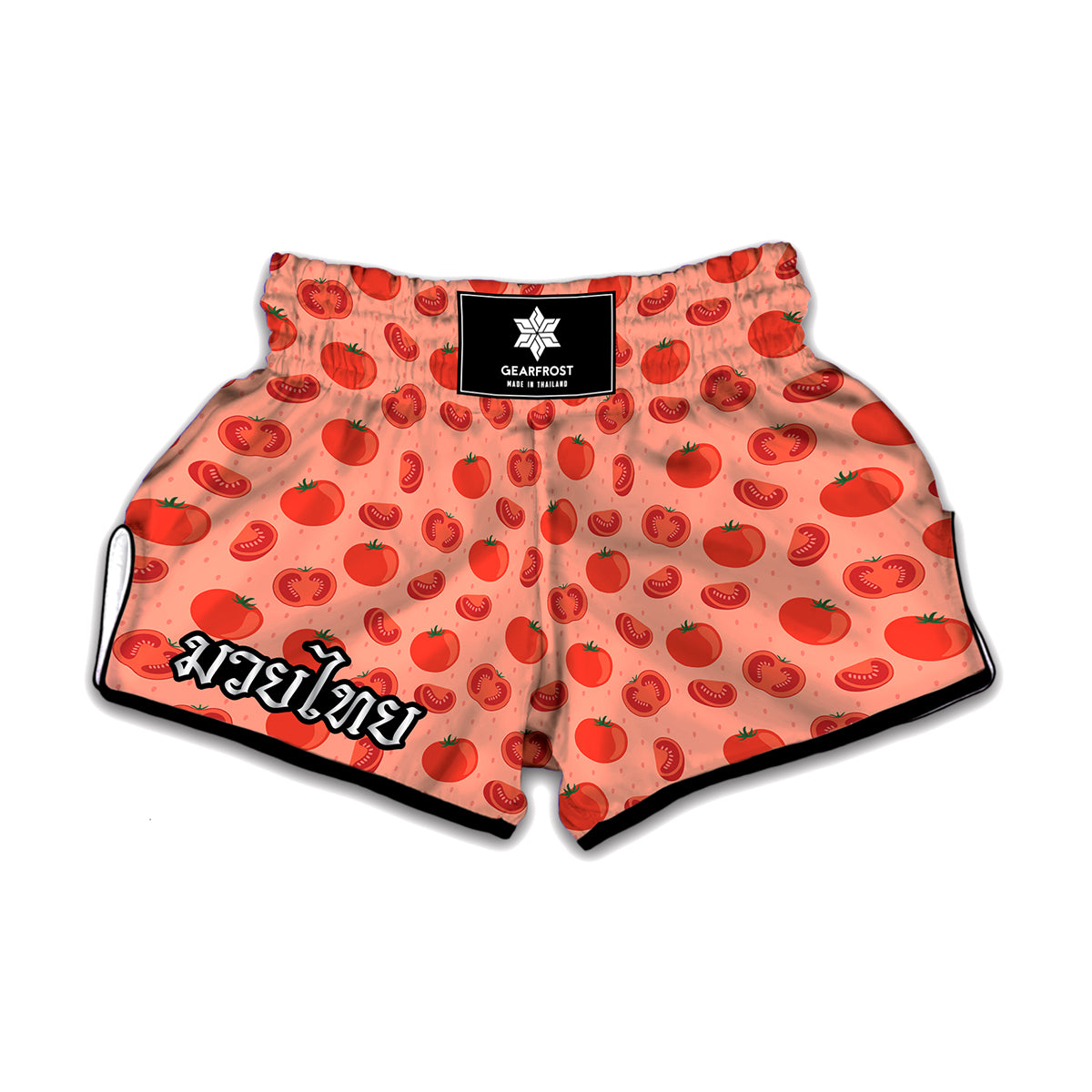 Cute Tomato Pattern Print Muay Thai Boxing Shorts