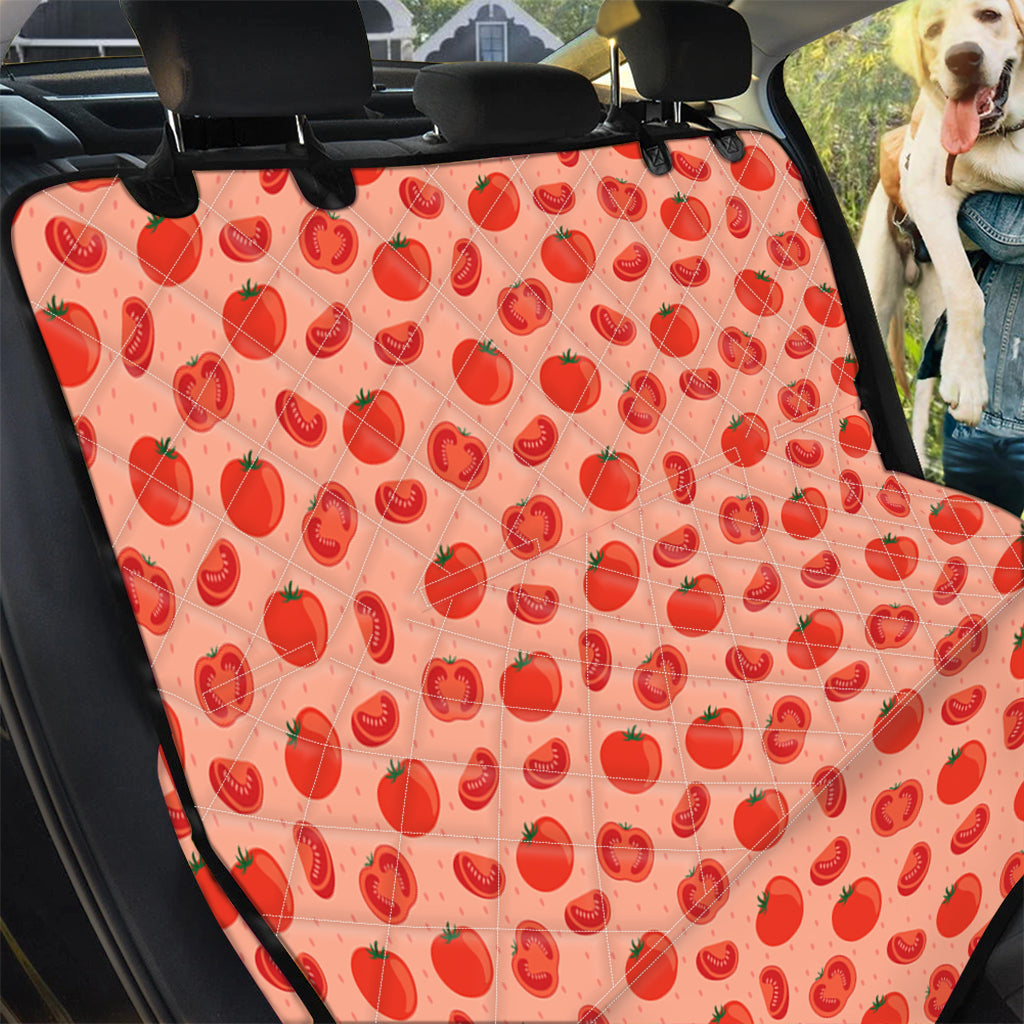 Cute Tomato Pattern Print Pet Car Back Seat Cover