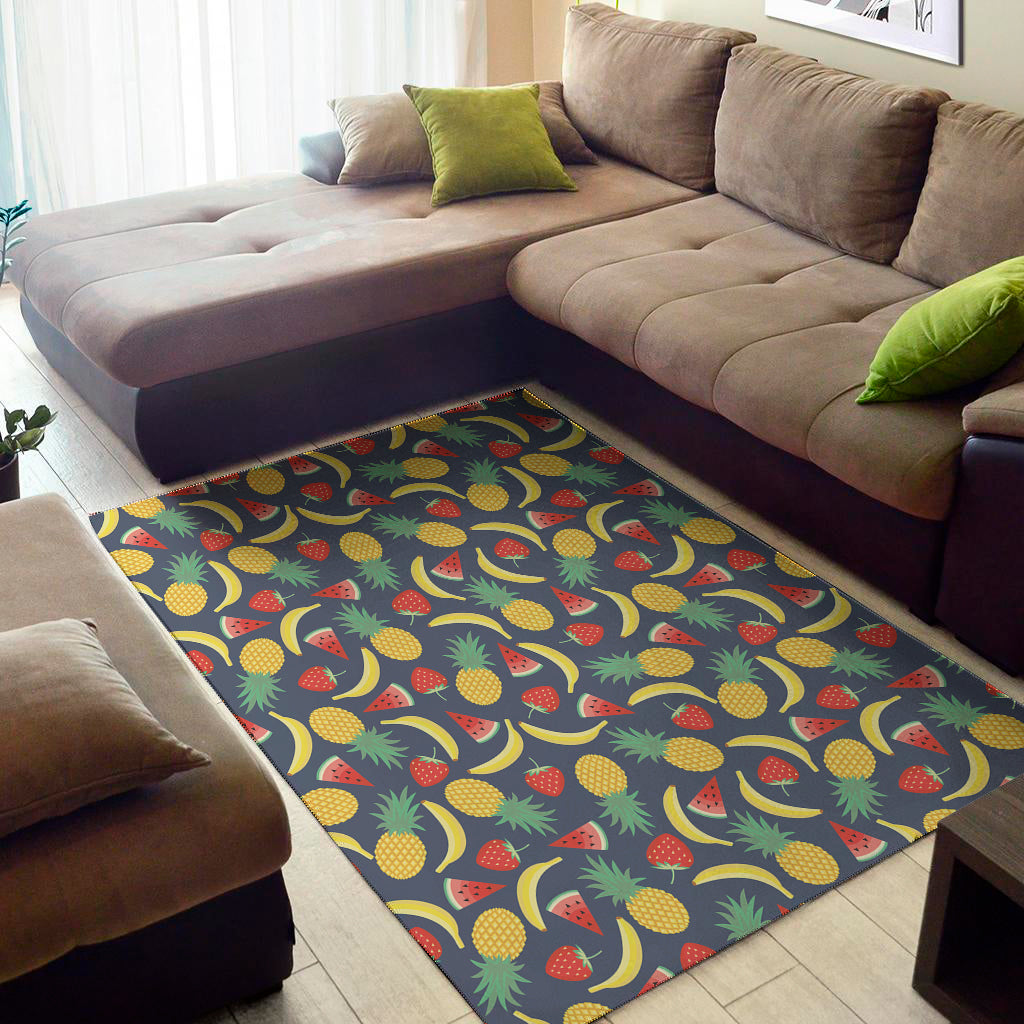 Cute Tropical Fruits Pattern Print Area Rug