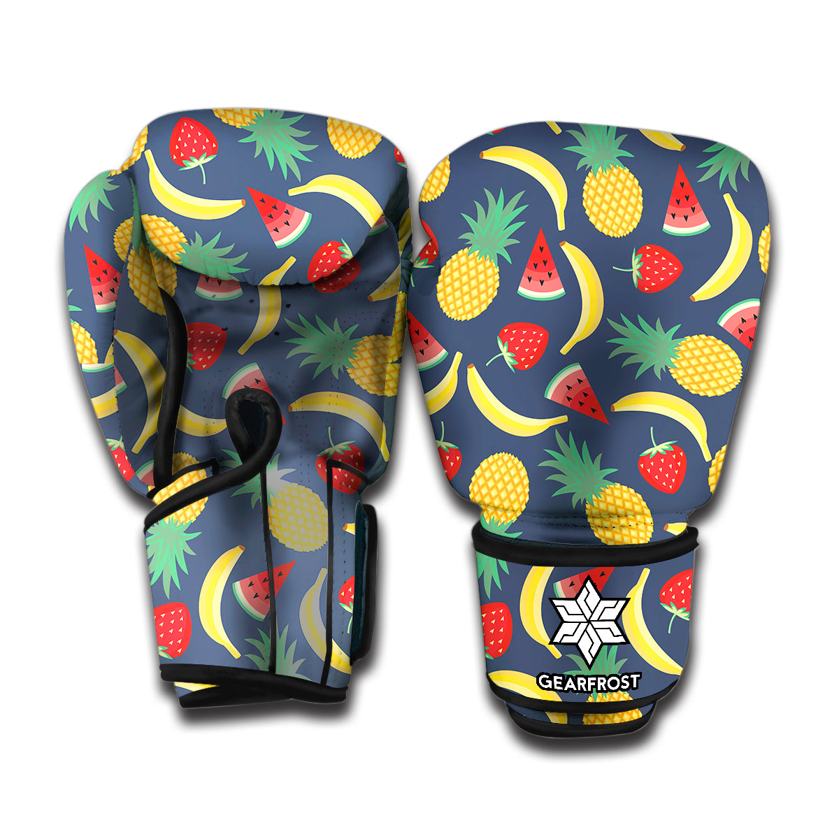 Cute Tropical Fruits Pattern Print Boxing Gloves