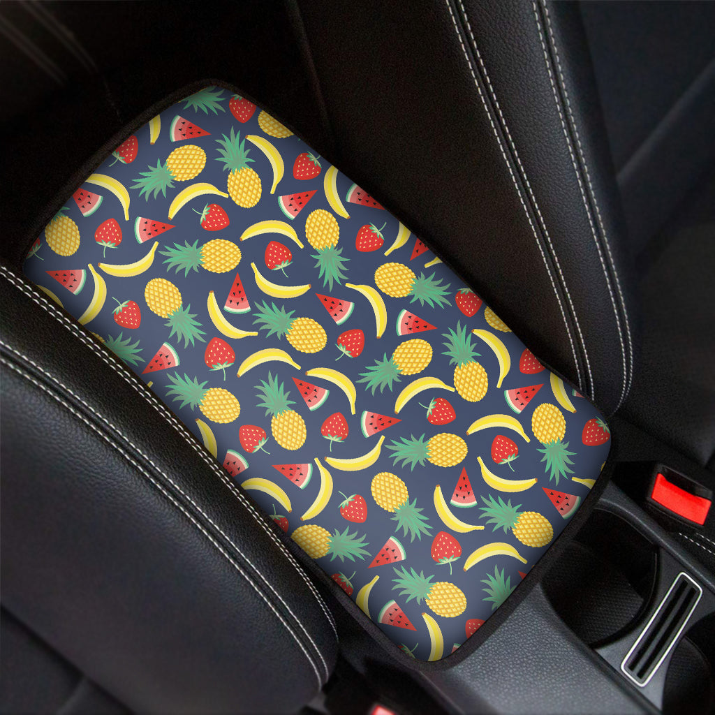 Cute Tropical Fruits Pattern Print Car Center Console Cover