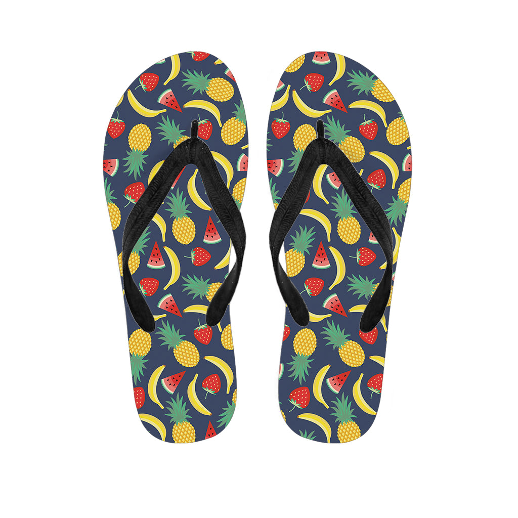 Cute Tropical Fruits Pattern Print Flip Flops