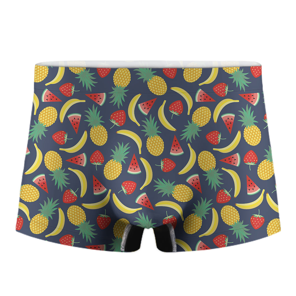 Cute Tropical Fruits Pattern Print Men's Boxer Briefs