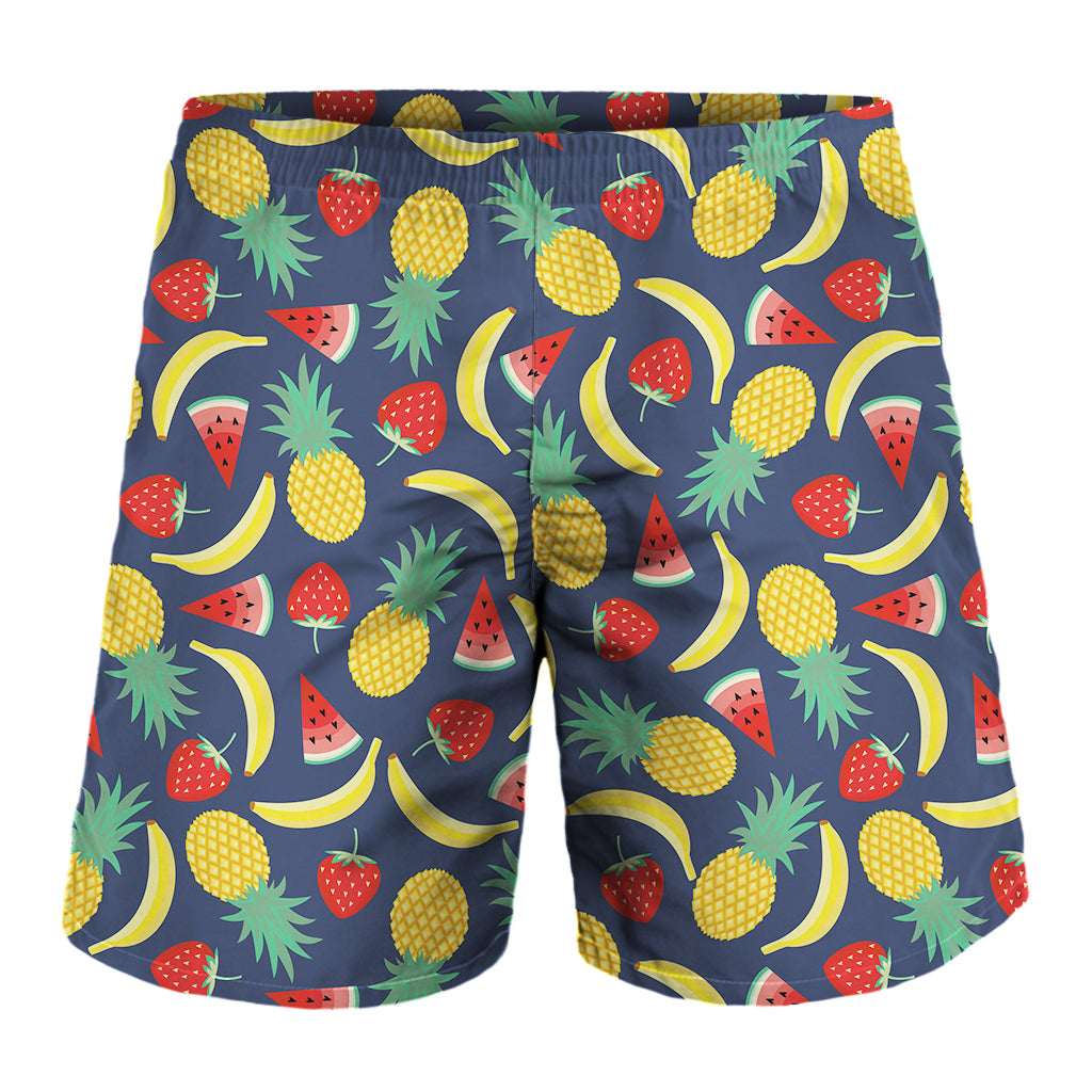 Cute Tropical Fruits Pattern Print Men's Shorts