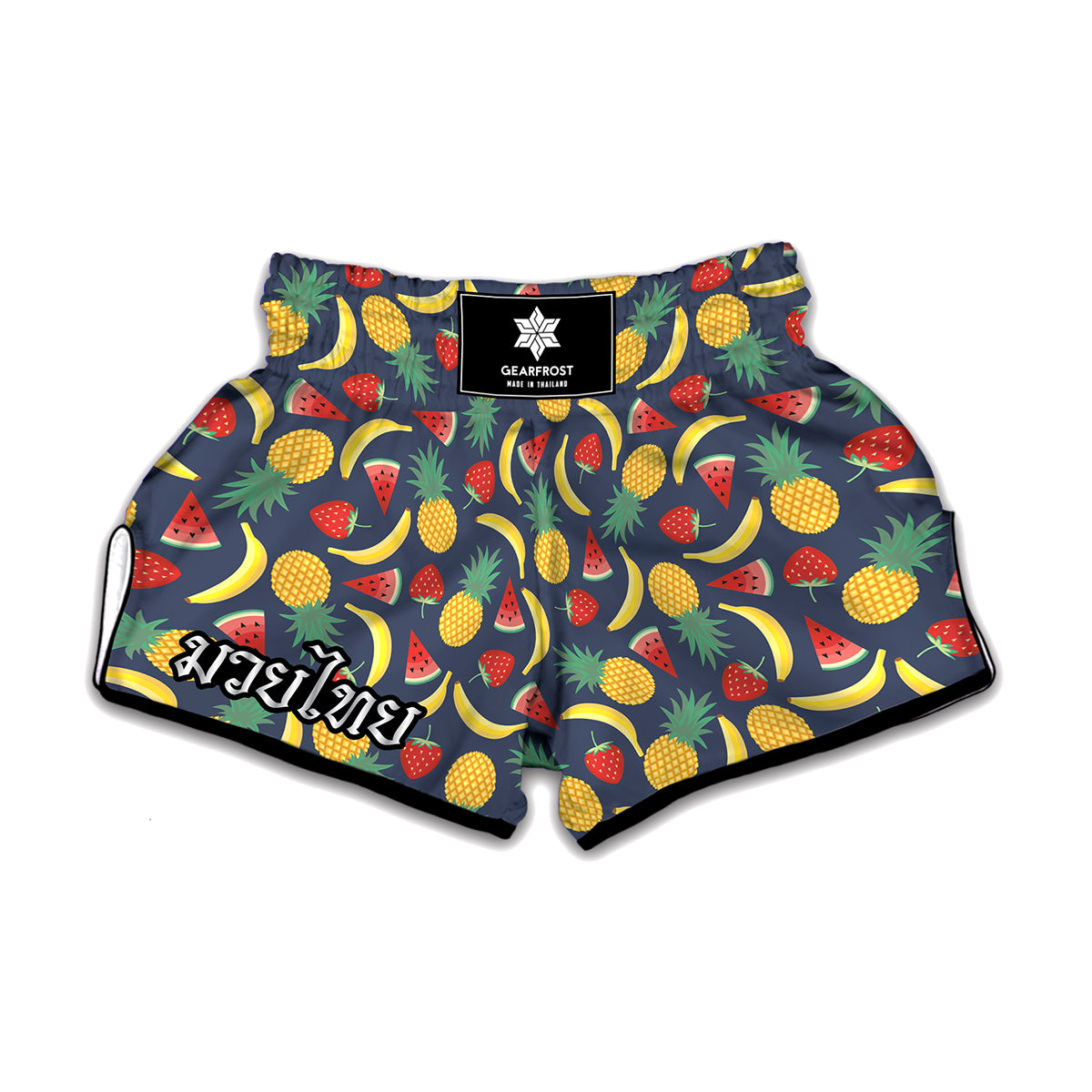 Cute Tropical Fruits Pattern Print Muay Thai Boxing Shorts