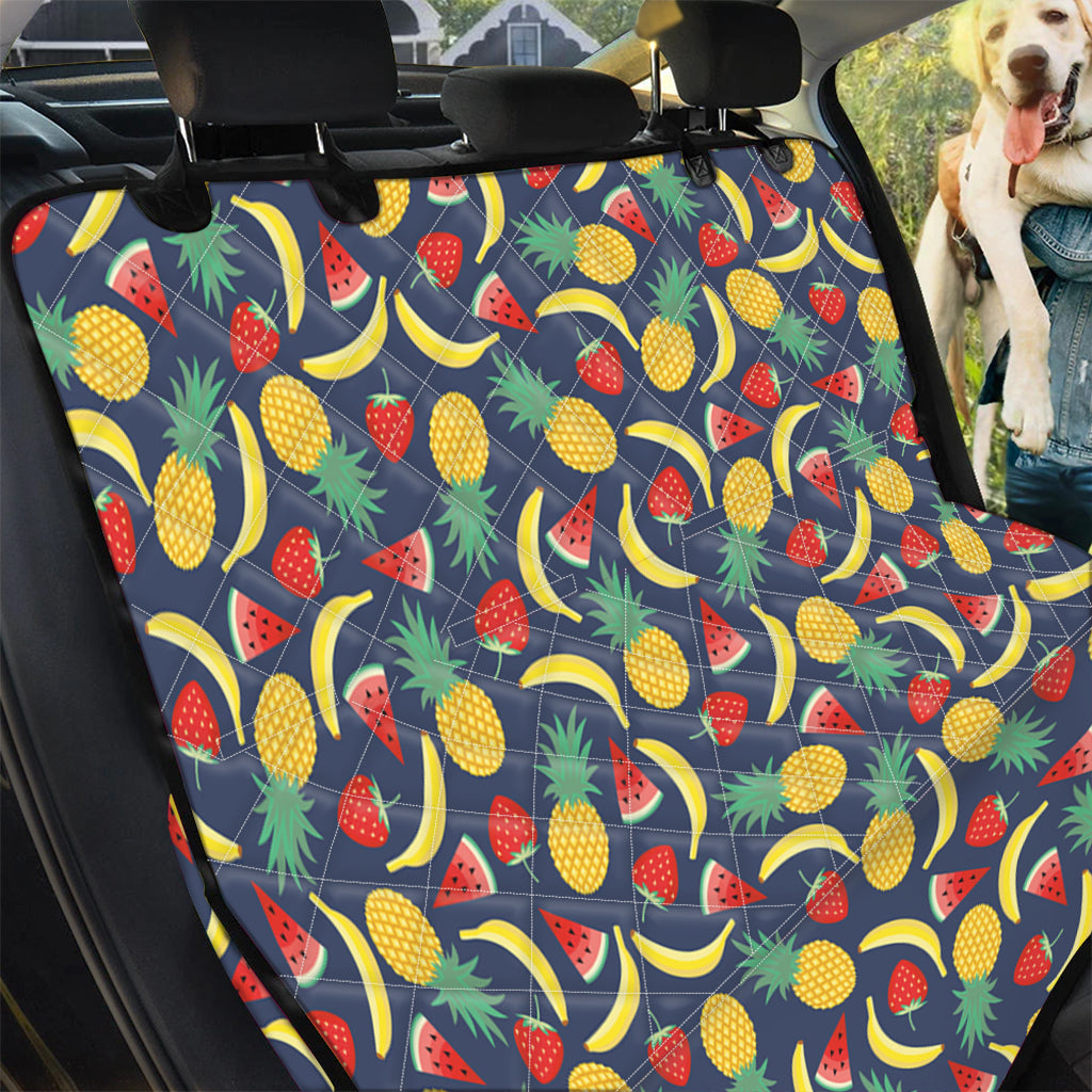 Cute Tropical Fruits Pattern Print Pet Car Back Seat Cover