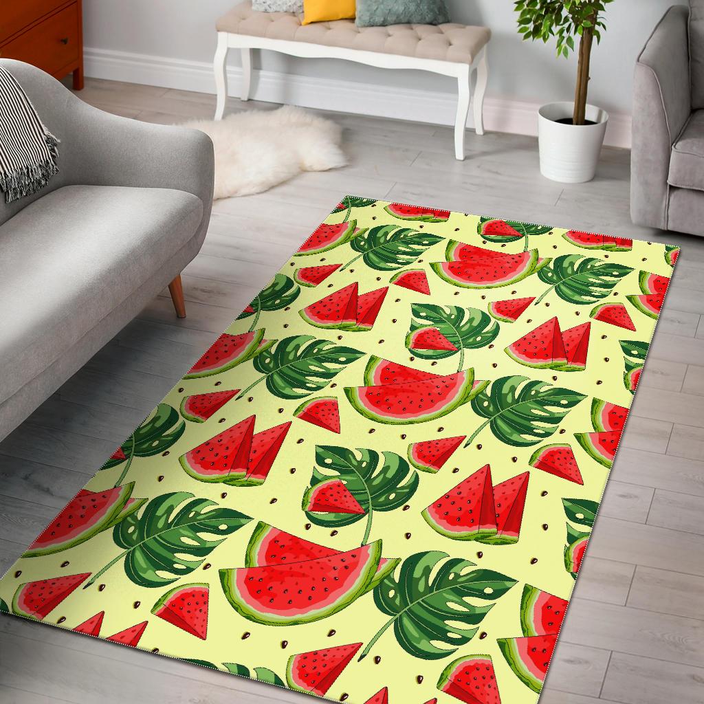 Cute Tropical Watermelon Pattern Print Area Rug