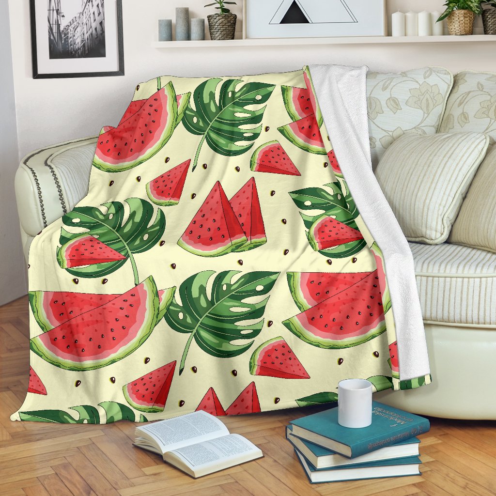 Cute Tropical Watermelon Pattern Print Blanket