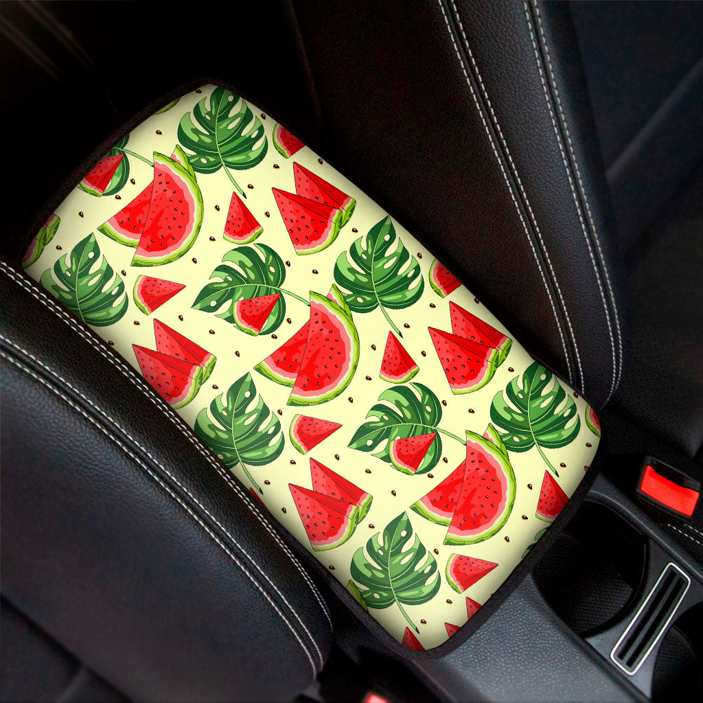 Cute Tropical Watermelon Pattern Print Car Center Console Cover