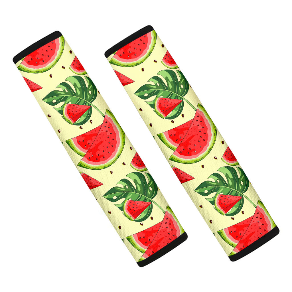 Cute Tropical Watermelon Pattern Print Car Seat Belt Covers