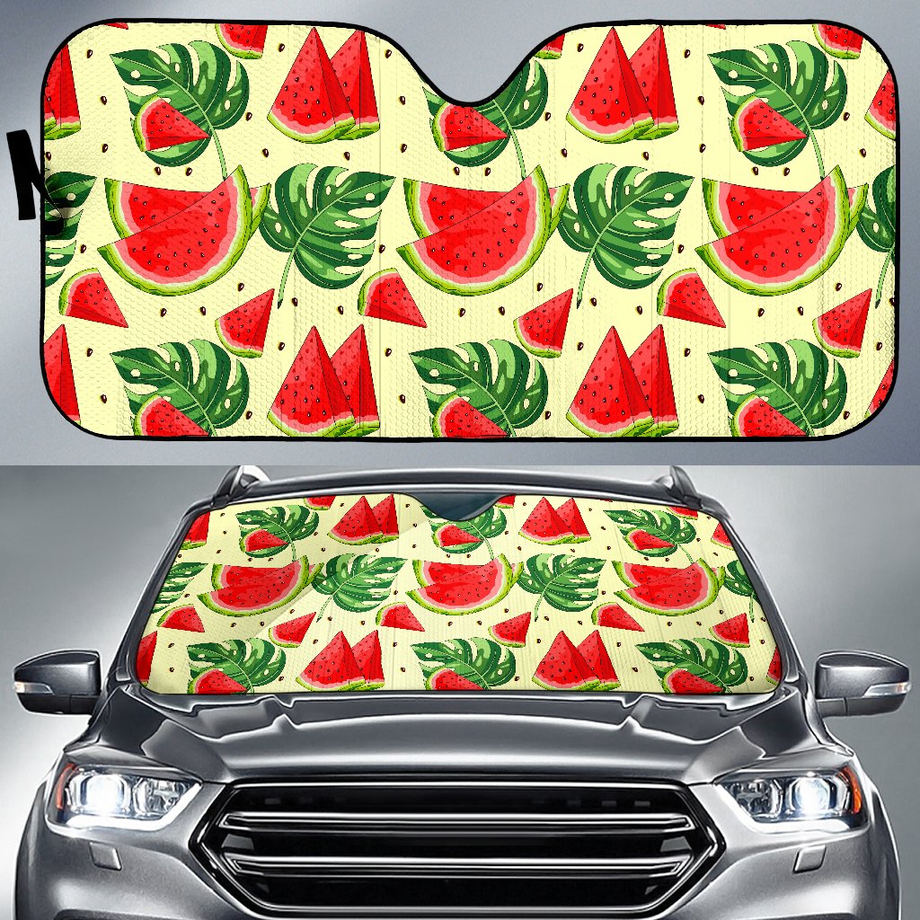 Cute Tropical Watermelon Pattern Print Car Sun Shade