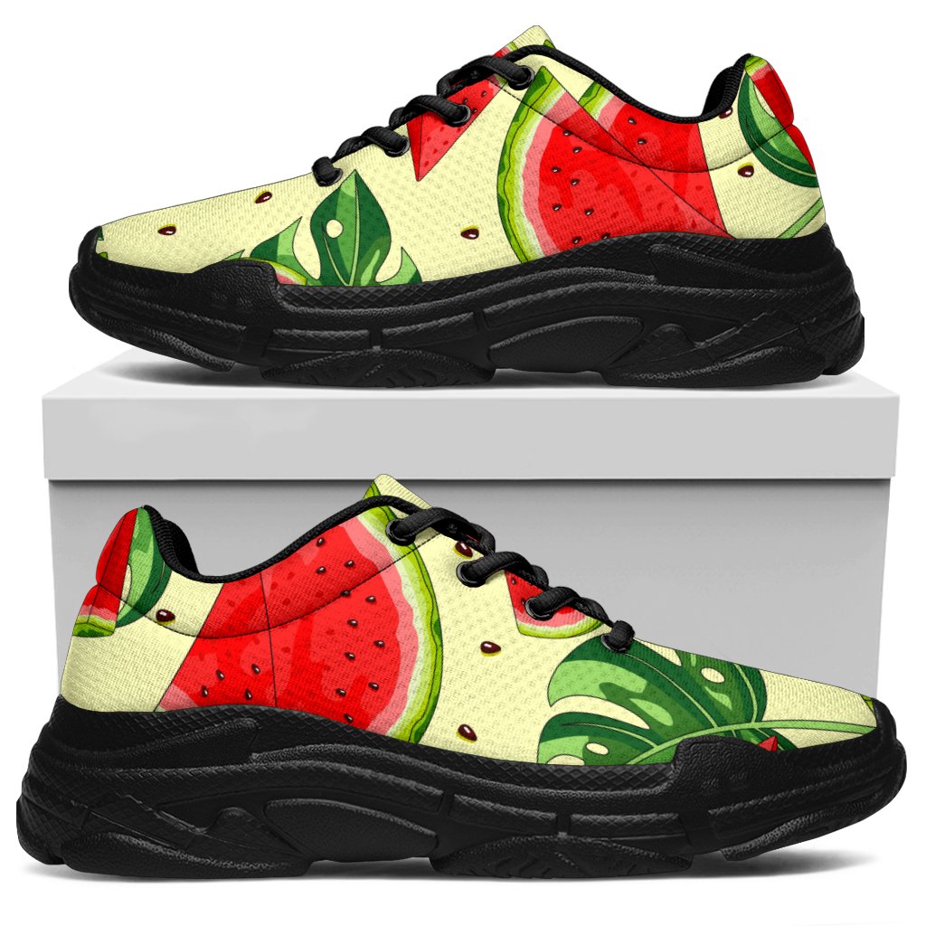 Cute Tropical Watermelon Pattern Print Chunky Sneakers