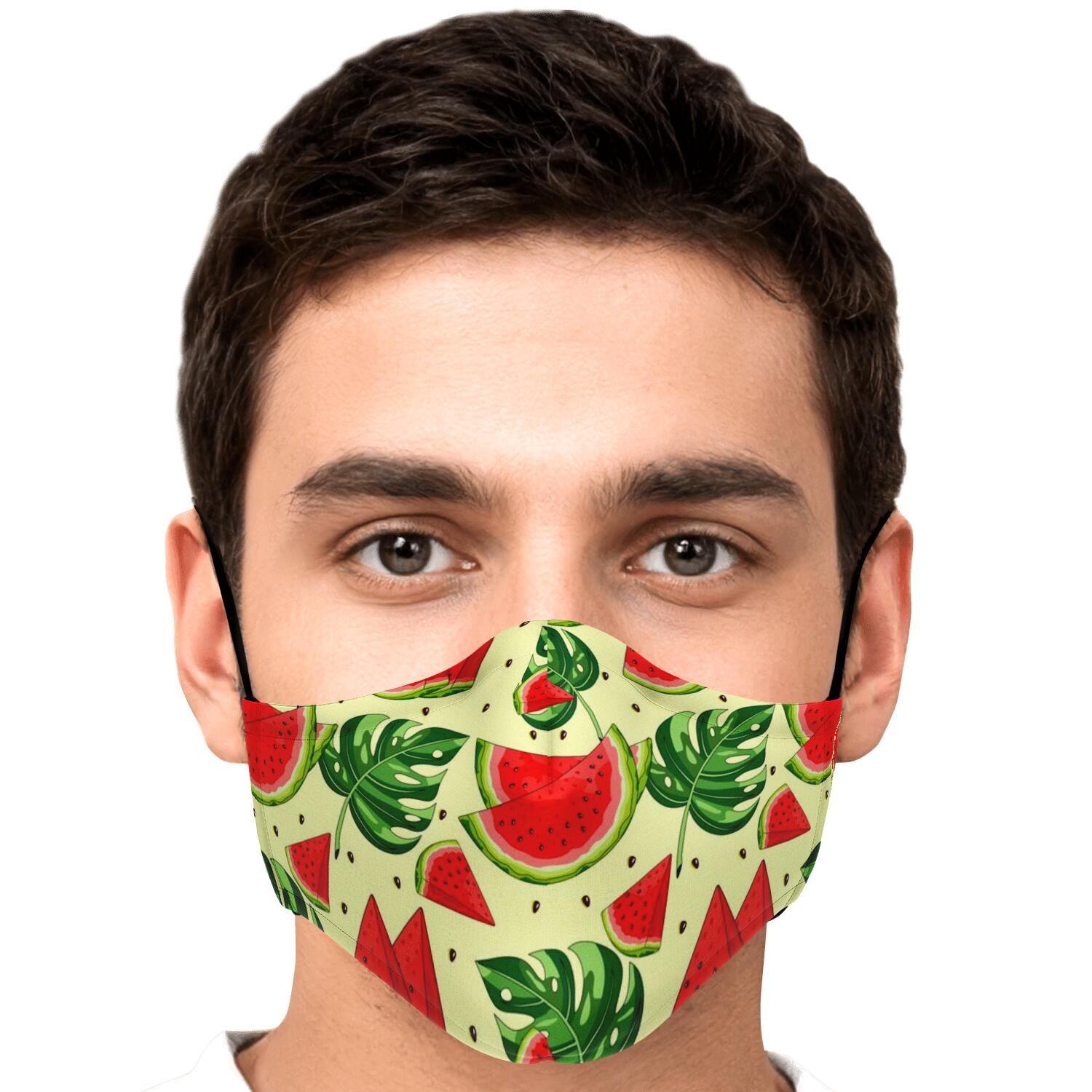 Cute Tropical Watermelon Pattern Print Face Mask