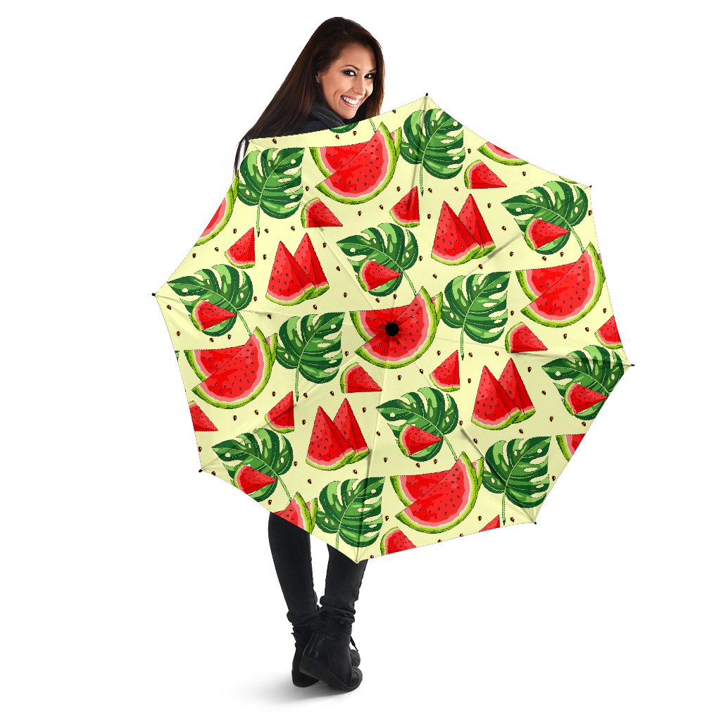 Cute Tropical Watermelon Pattern Print Foldable Umbrella