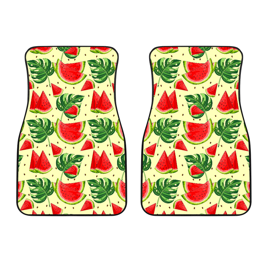 Cute Tropical Watermelon Pattern Print Front Car Floor Mats