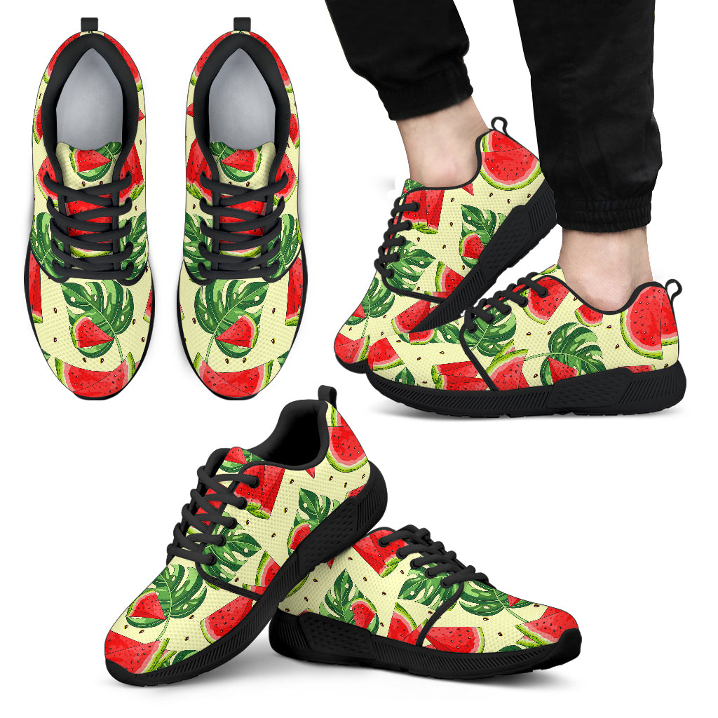 Cute Tropical Watermelon Pattern Print Men's Athletic Shoes