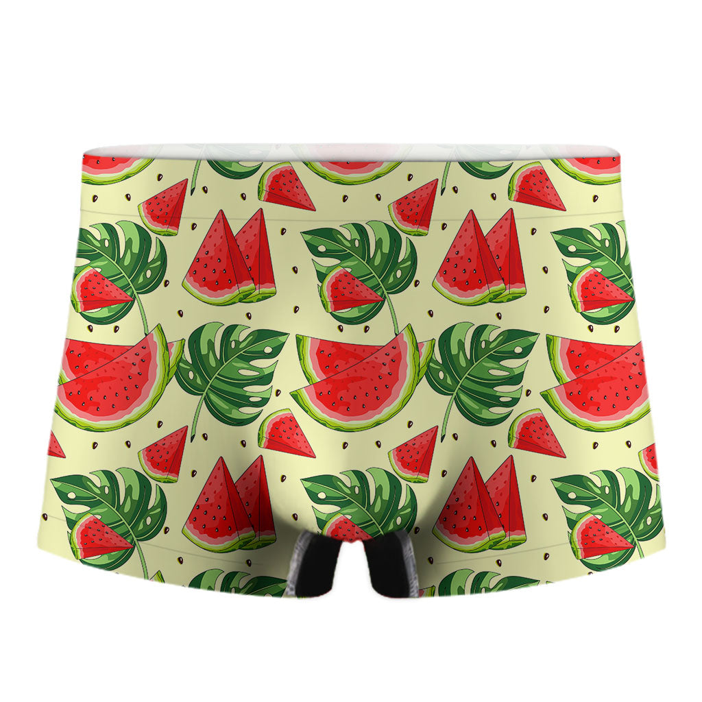 Cute Tropical Watermelon Pattern Print Men's Boxer Briefs