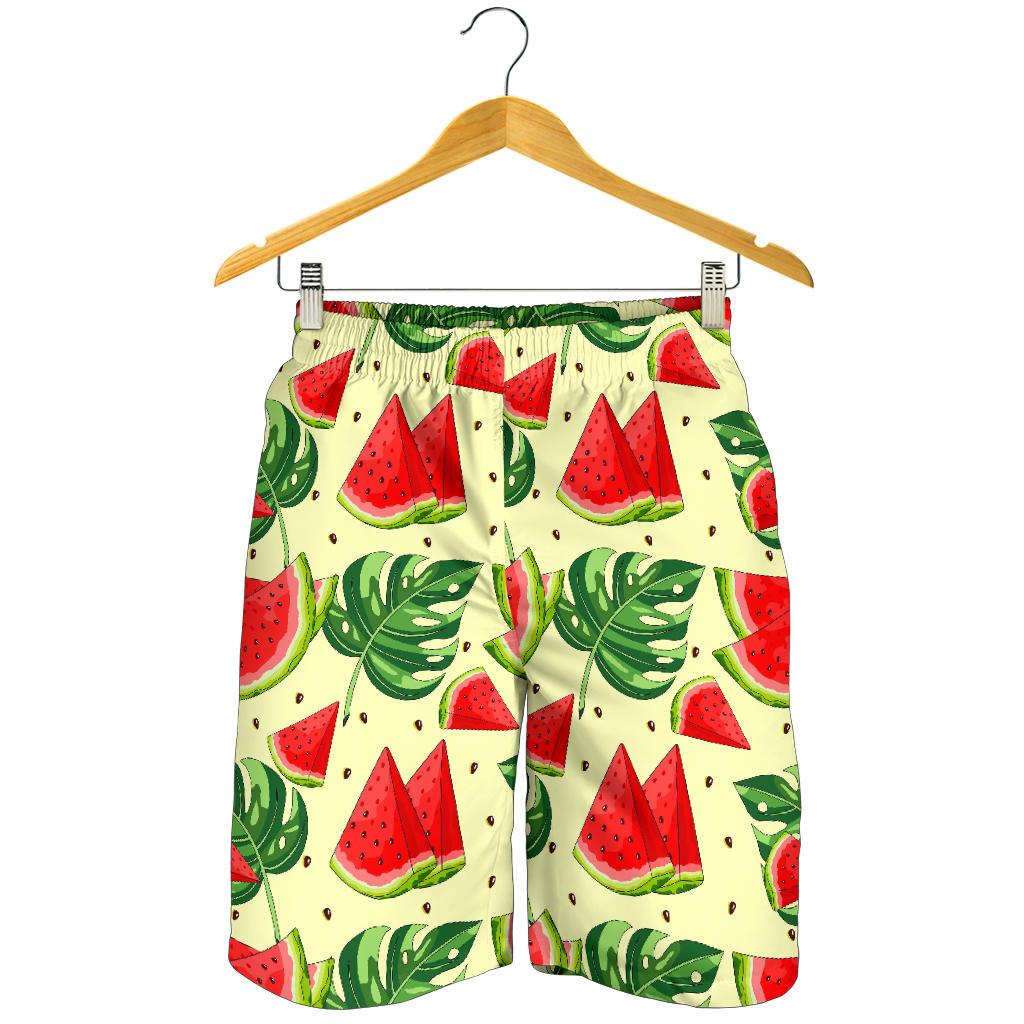 Cute Tropical Watermelon Pattern Print Men's Shorts