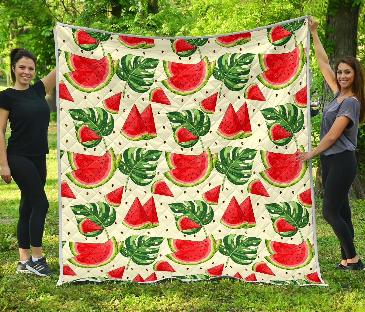 Cute Tropical Watermelon Pattern Print Quilt