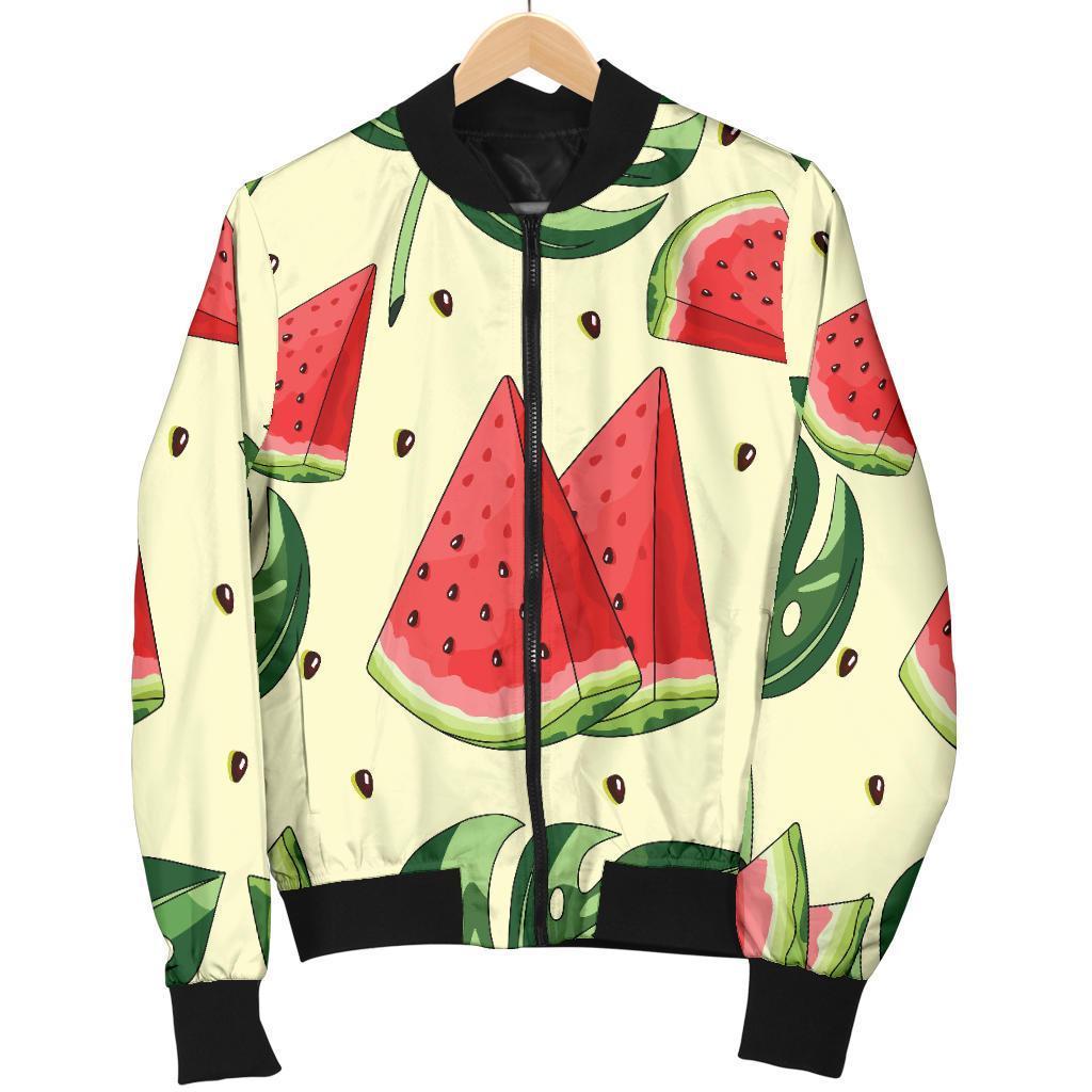 Cute Tropical Watermelon Pattern Print Women's Bomber Jacket