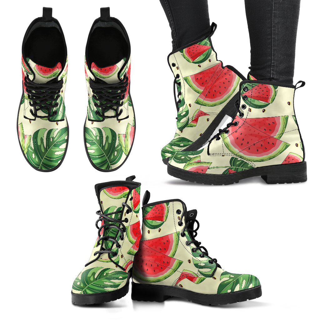 Cute Tropical Watermelon Pattern Print Women's Boots