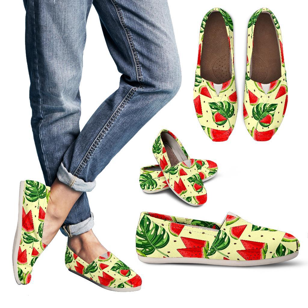 Cute Tropical Watermelon Pattern Print Women's Casual Canvas Shoes