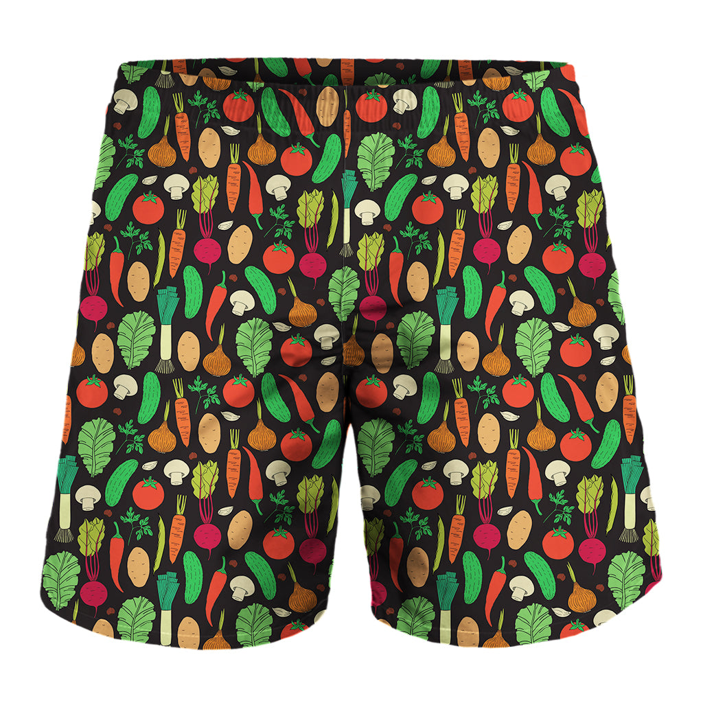 Cute Vegan Pattern Print Men's Shorts