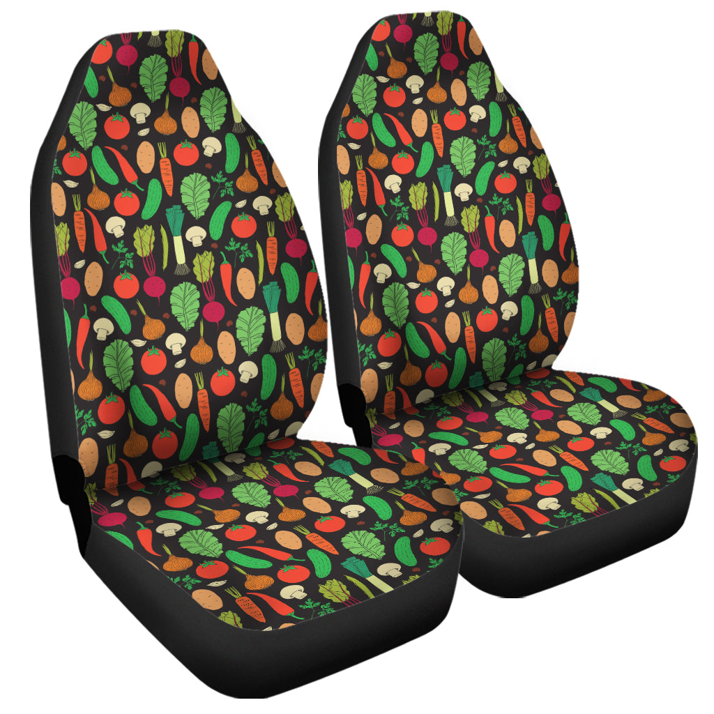 Cute Vegan Pattern Print Universal Fit Car Seat Covers