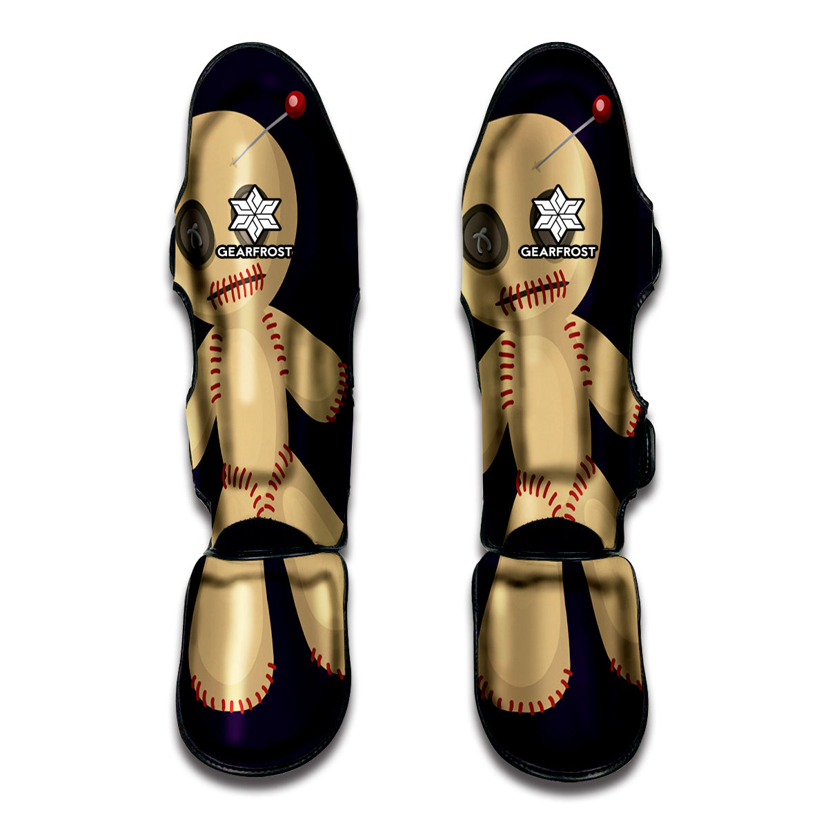 Cute Voodoo Doll Print Muay Thai Shin Guards