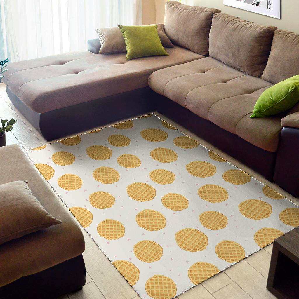 Cute Waffle Pattern Print Area Rug