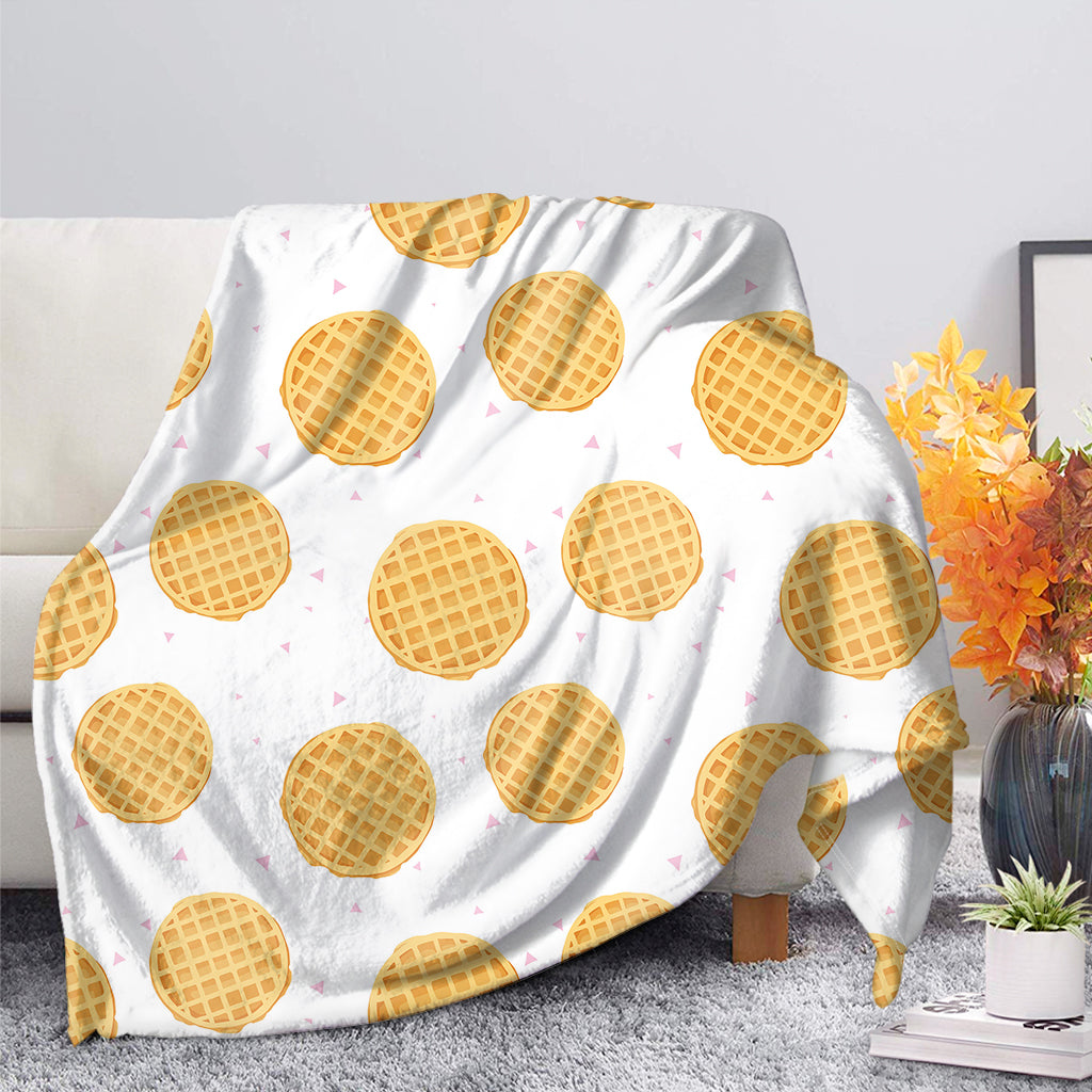 Cute Waffle Pattern Print Blanket