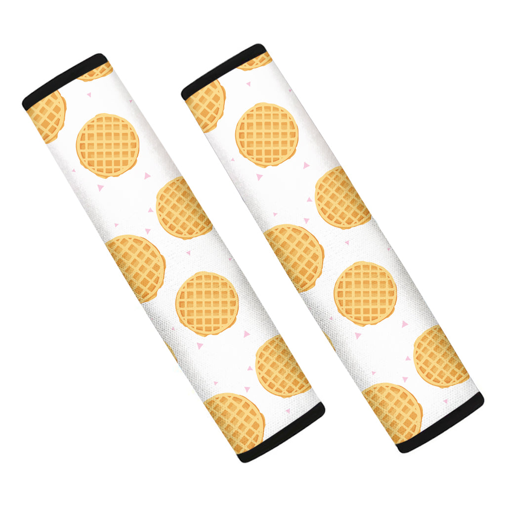 Cute Waffle Pattern Print Car Seat Belt Covers