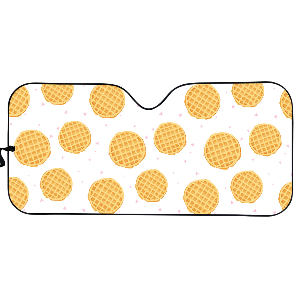 Cute Waffle Pattern Print Car Sun Shade