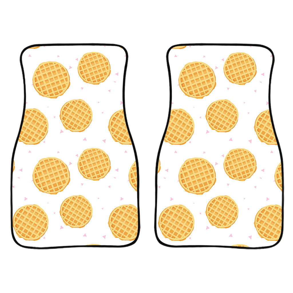 Cute Waffle Pattern Print Front Car Floor Mats