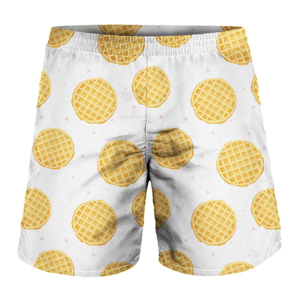 Cute Waffle Pattern Print Men's Shorts