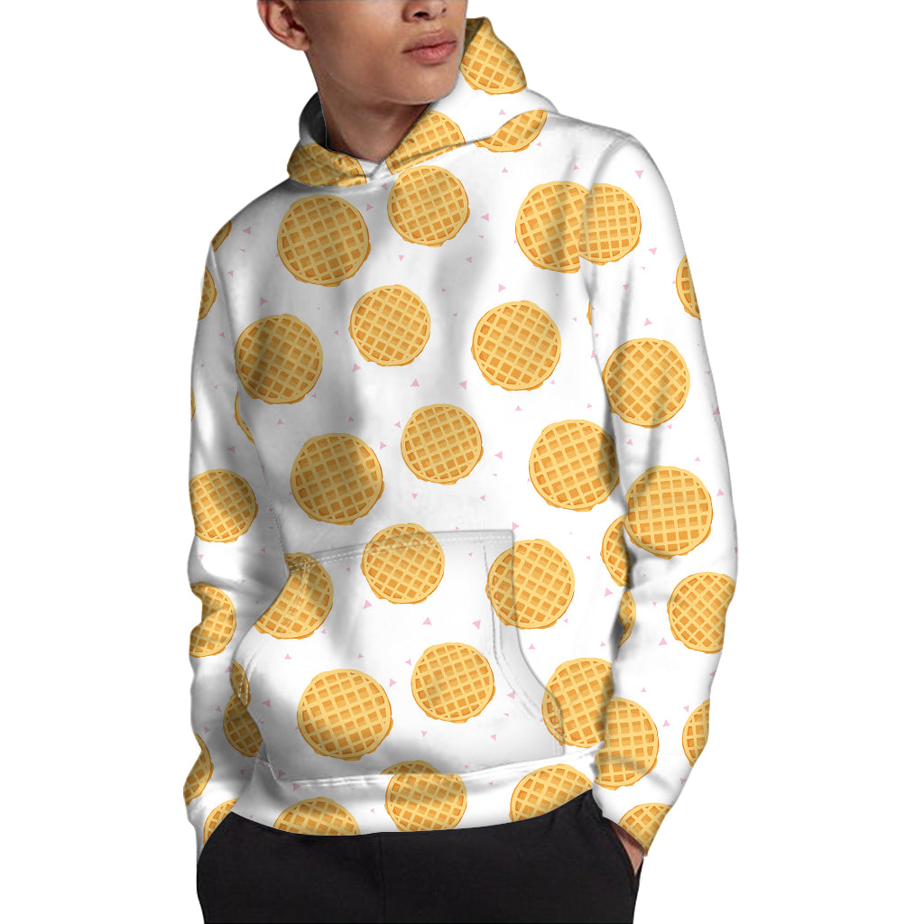 Cute Waffle Pattern Print Pullover Hoodie