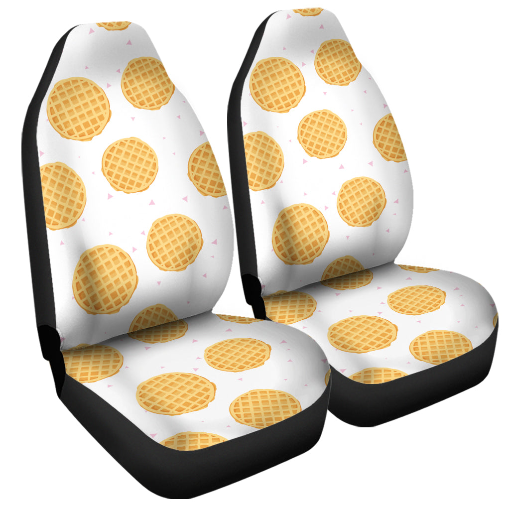 Cute Waffle Pattern Print Universal Fit Car Seat Covers