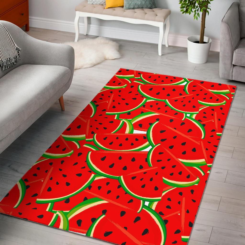 Cute Watermelon Pieces Pattern Print Area Rug