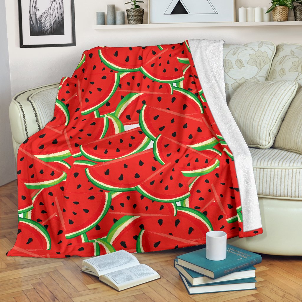 Cute Watermelon Pieces Pattern Print Blanket