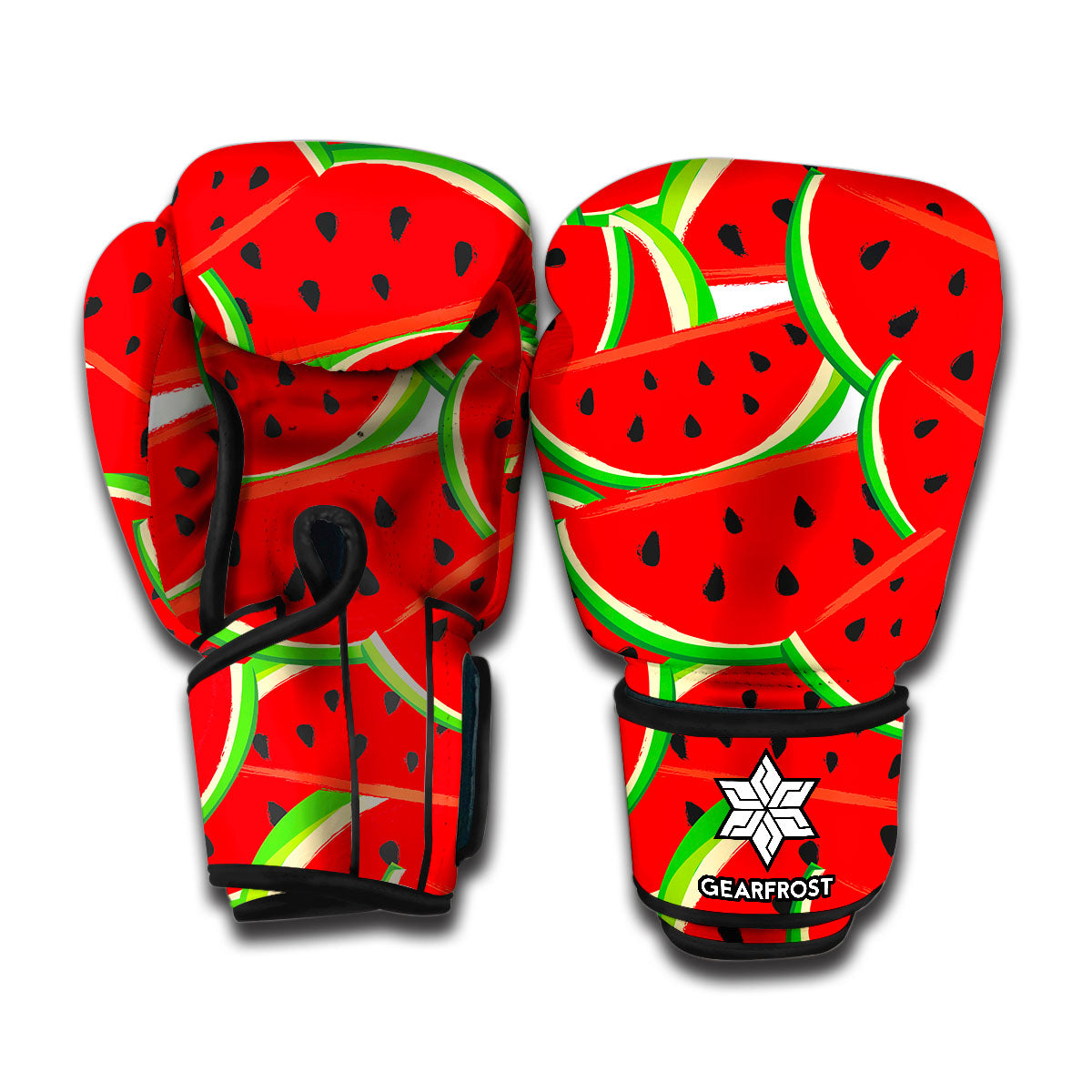 Cute Watermelon Pieces Pattern Print Boxing Gloves