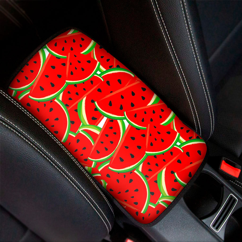 Cute Watermelon Pieces Pattern Print Car Center Console Cover