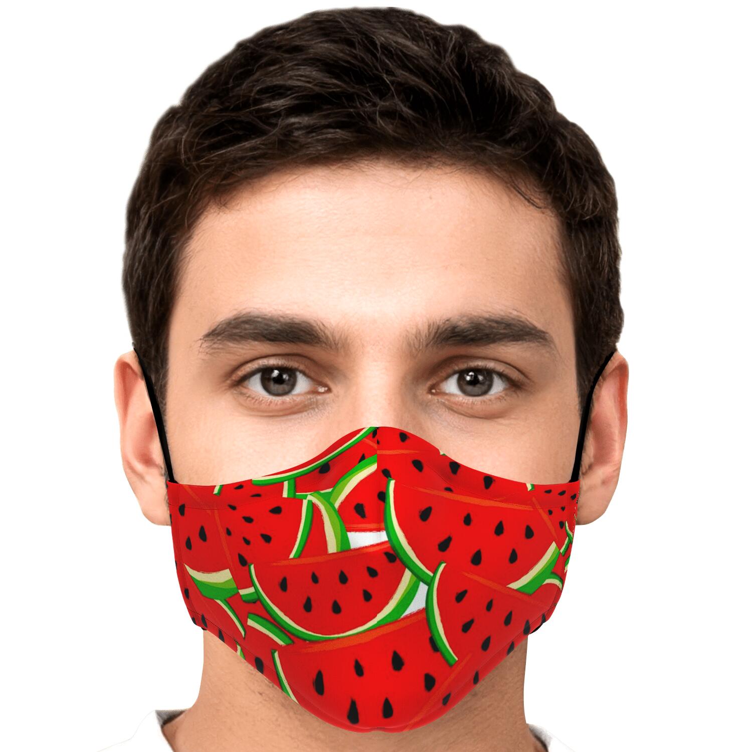 Cute Watermelon Pieces Pattern Print Face Mask