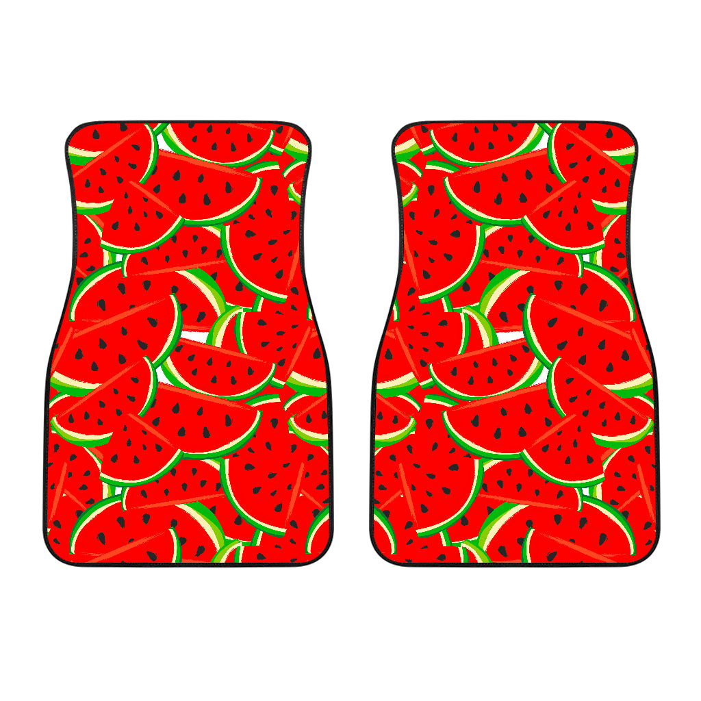 Cute Watermelon Pieces Pattern Print Front Car Floor Mats