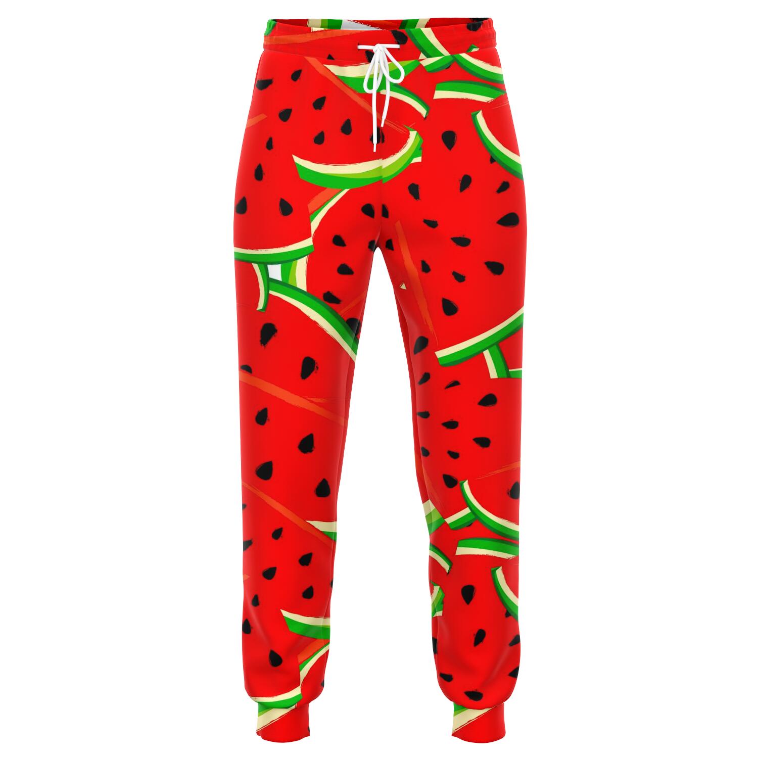 Cute Watermelon Pieces Pattern Print Jogger Pants