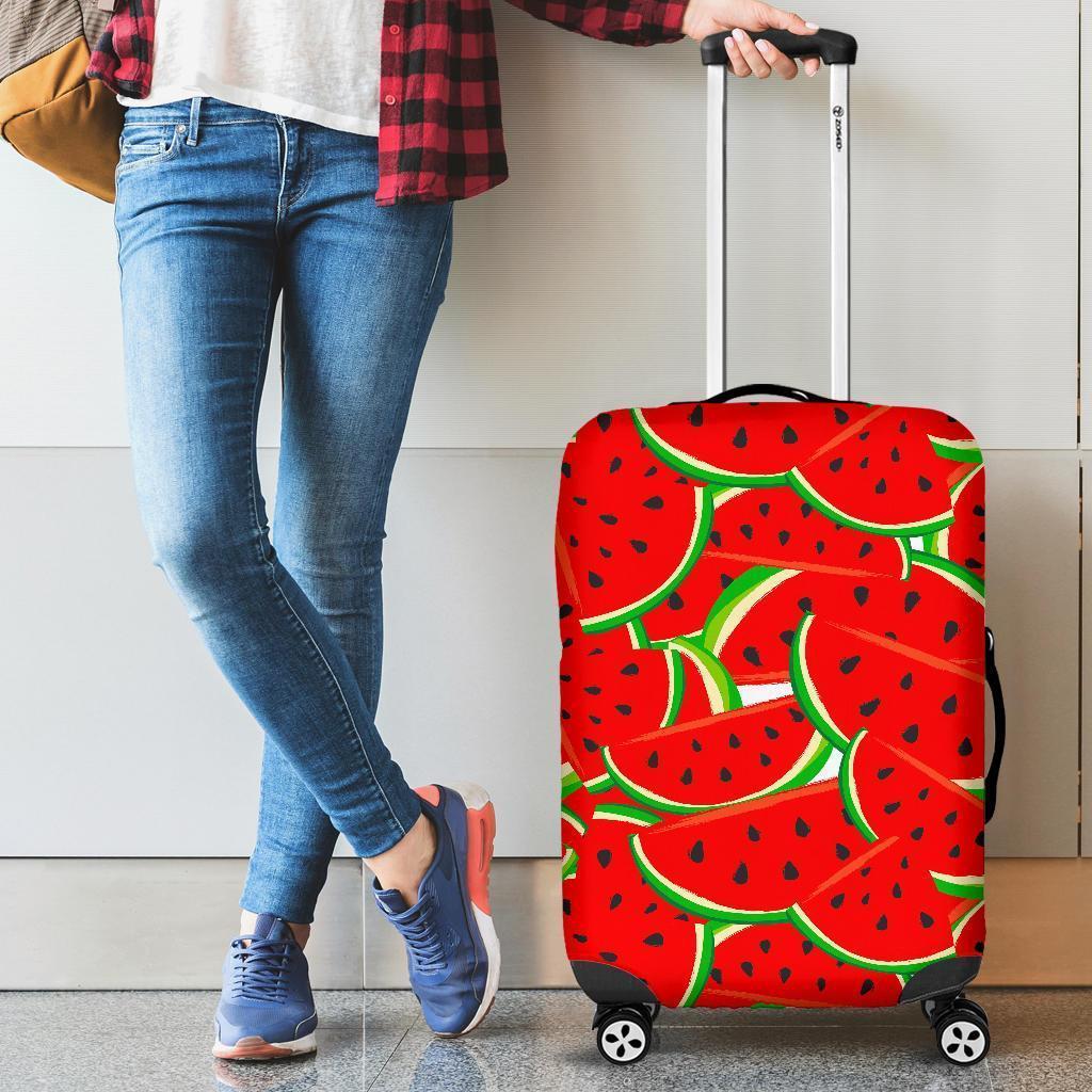 Cute Watermelon Pieces Pattern Print Luggage Cover