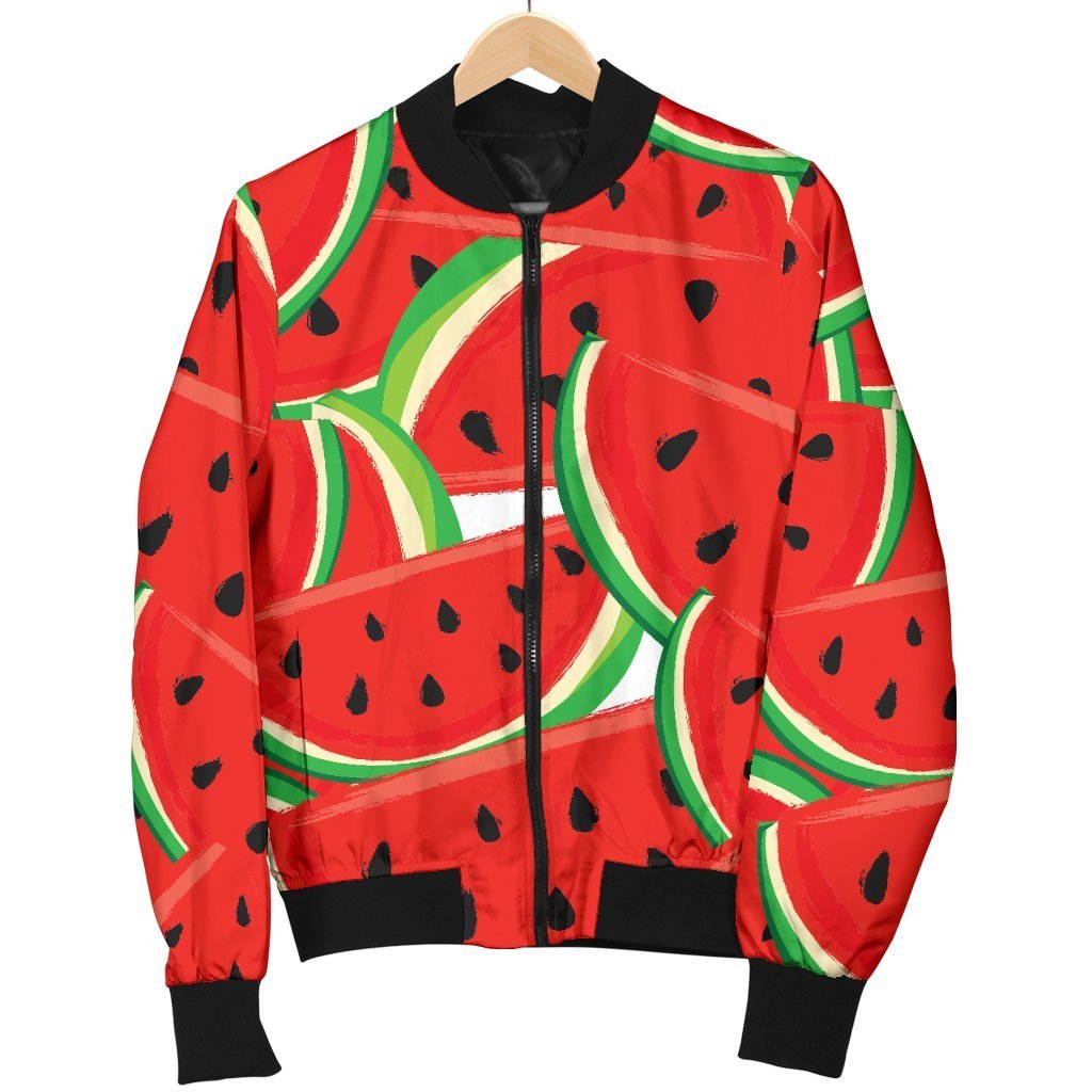 Cute Watermelon Pieces Pattern Print Men's Bomber Jacket