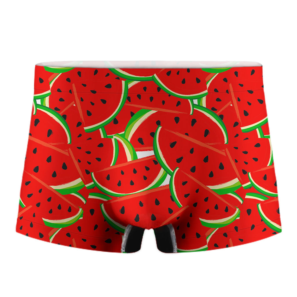 Cute Watermelon Pieces Pattern Print Men's Boxer Briefs